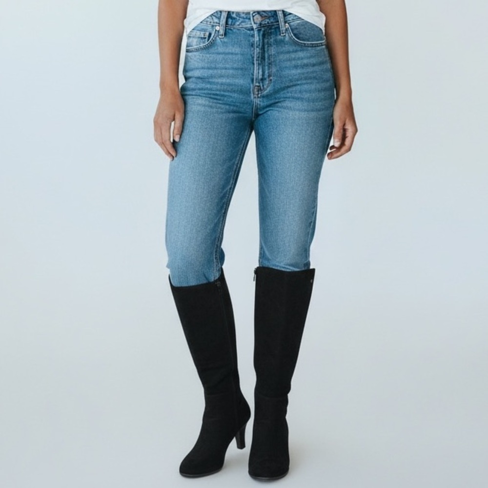 Dana Buchman Women’s Black Cone Heel Knee High Boots | Size 8.5M